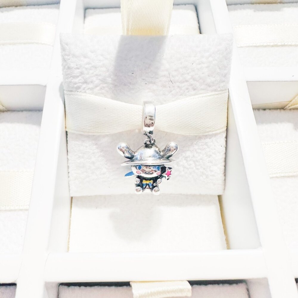 925 Sterling Silver Sanrio Magic Wizard Cinnamoroll Dangle Charm Fits Pandora